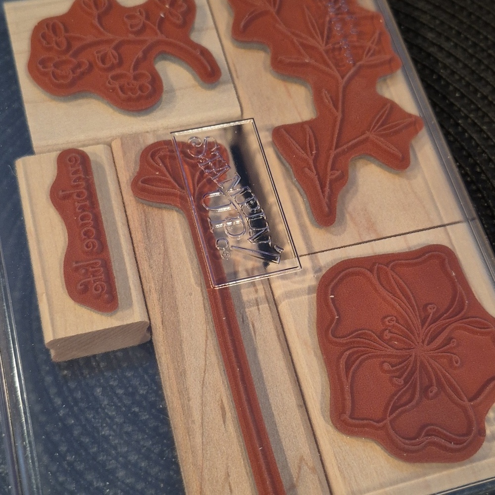 STAMPIN' UP! Retired 2008 'Embrace Life' Stamp Set, Set of 5 Stamps - Picture 6 of 8